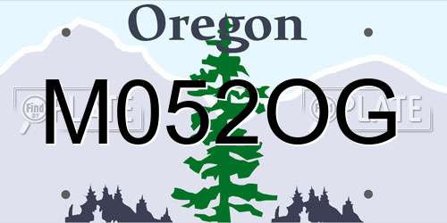 M052OG Oregon License Plate