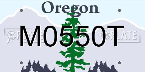 M0550T Oregon License Plate