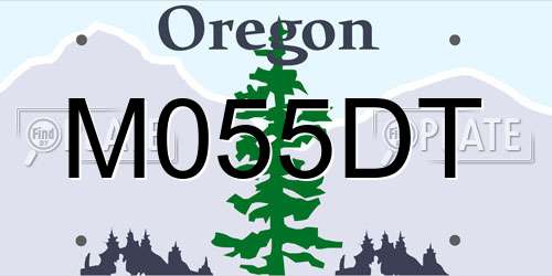 M055DT Oregon License Plate
