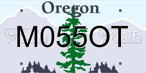 M055OT Oregon License Plate