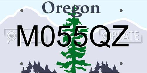 M055QZ Oregon License Plate