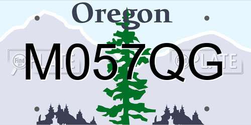 M057QG Oregon License Plate