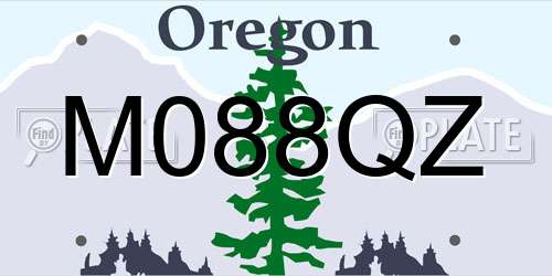 M088QZ Oregon License Plate