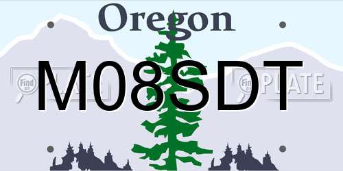 M08SDT Oregon License Plate