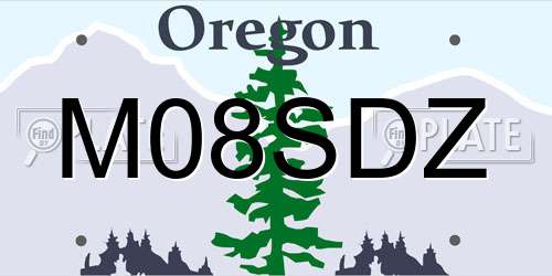 M08SDZ Oregon License Plate