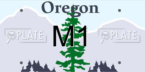 M1 Oregon License Plate