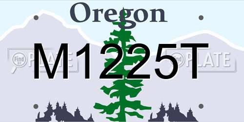M1225T Oregon License Plate