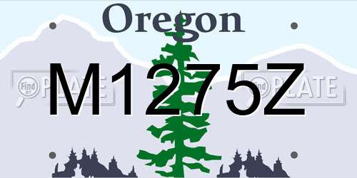 M1275Z Oregon License Plate