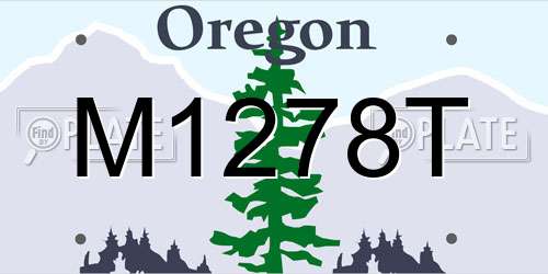 M1278T Oregon License Plate