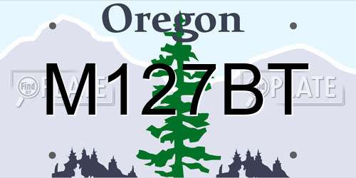 M127BT Oregon License Plate