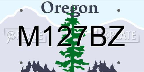 M127BZ Oregon License Plate