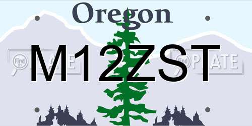M12ZST Oregon License Plate
