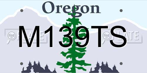 M139TS Oregon License Plate