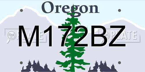 M172BZ Oregon License Plate
