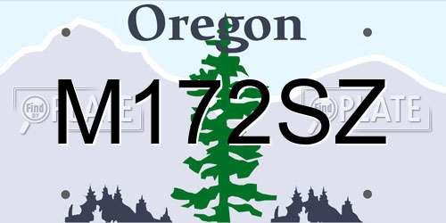 M172SZ Oregon License Plate