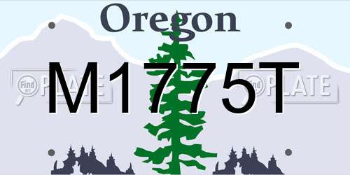 M1775T Oregon License Plate