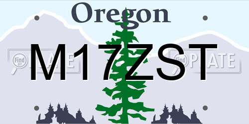 M17ZST Oregon License Plate
