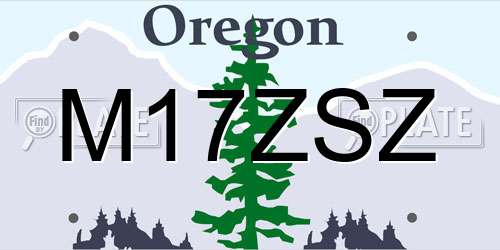 M17ZSZ Oregon License Plate