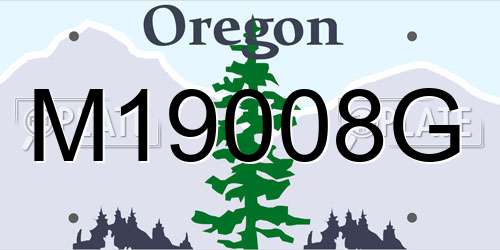M19008G Oregon License Plate