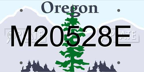 M20528E Oregon License Plate