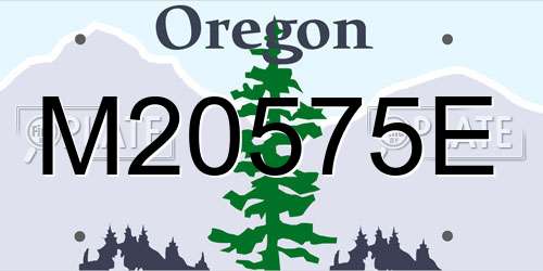 M20575E Oregon License Plate