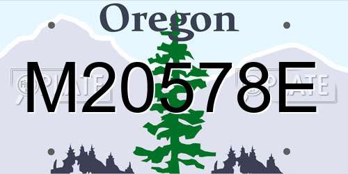 M20578E Oregon License Plate
