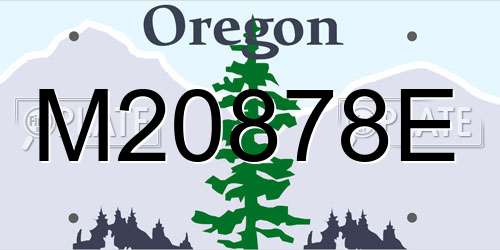 M20878E Oregon License Plate