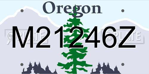 M21246Z Oregon License Plate