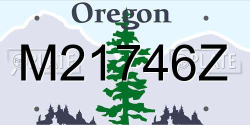 M21746Z Oregon License Plate