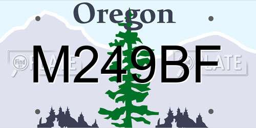 M249BF Oregon License Plate