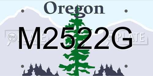 M2522G Oregon License Plate