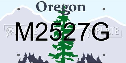 M2527G Oregon License Plate