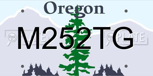 M252TG Oregon License Plate