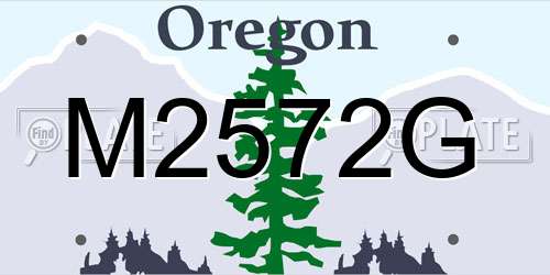 M2572G Oregon License Plate