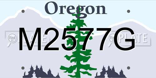 M2577G Oregon License Plate