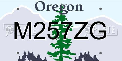 M257ZG Oregon License Plate