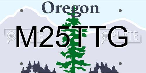 M25TTG Oregon License Plate