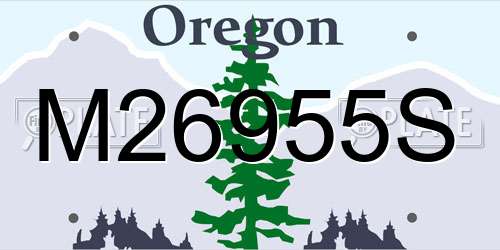 M26955S Oregon License Plate