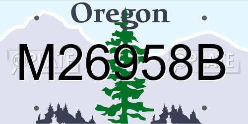 M26958B Oregon License Plate