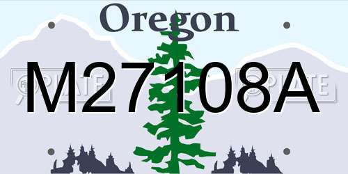 M27108A Oregon License Plate