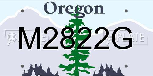 M2822G Oregon License Plate