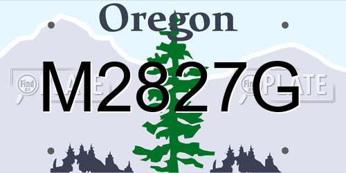 M2827G Oregon License Plate