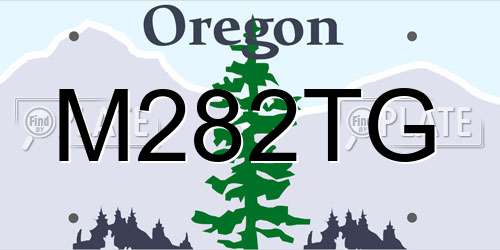 M282TG Oregon License Plate