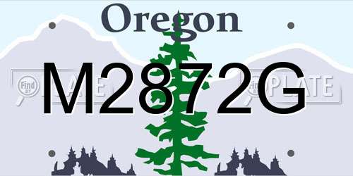 M2872G Oregon License Plate