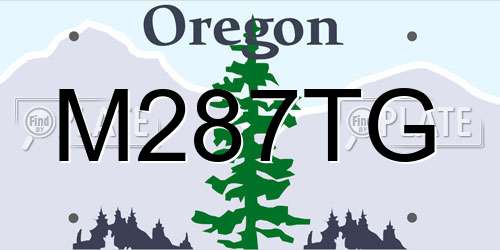 M287TG Oregon License Plate