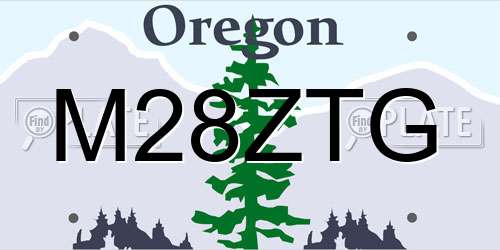 M28ZTG Oregon License Plate