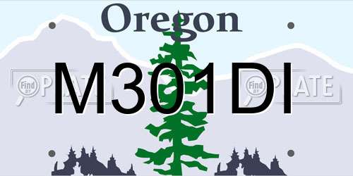 M301DI Oregon License Plate