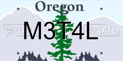 M3T4L Oregon License Plate