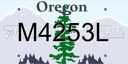 M4253L Oregon License Plate
