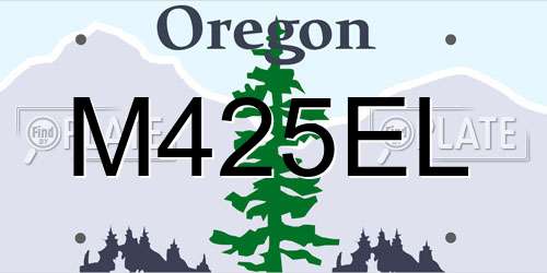 M425EL Oregon License Plate